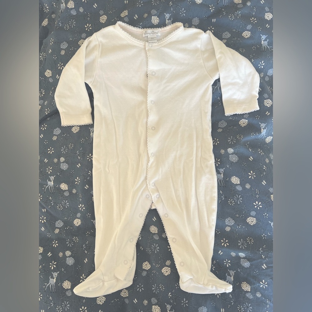 Kissy Kissy White Footie One Piece